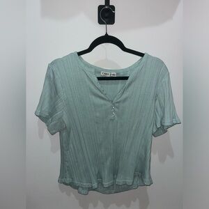 Light Blue Cropped Cato Shirt